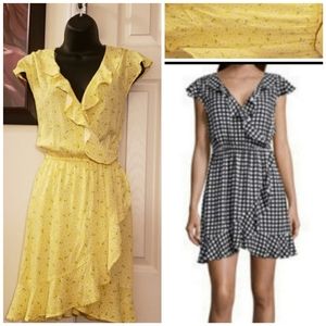 Arizona Floral Ruffled Yellow Dress